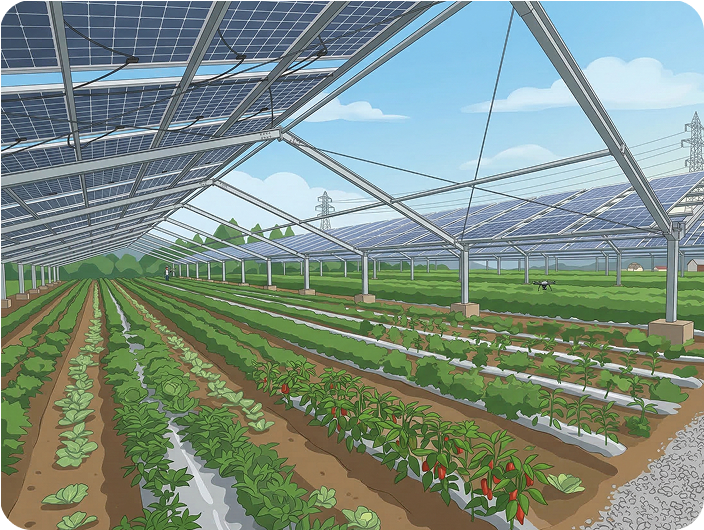 営農型太陽光発電所のイメージ